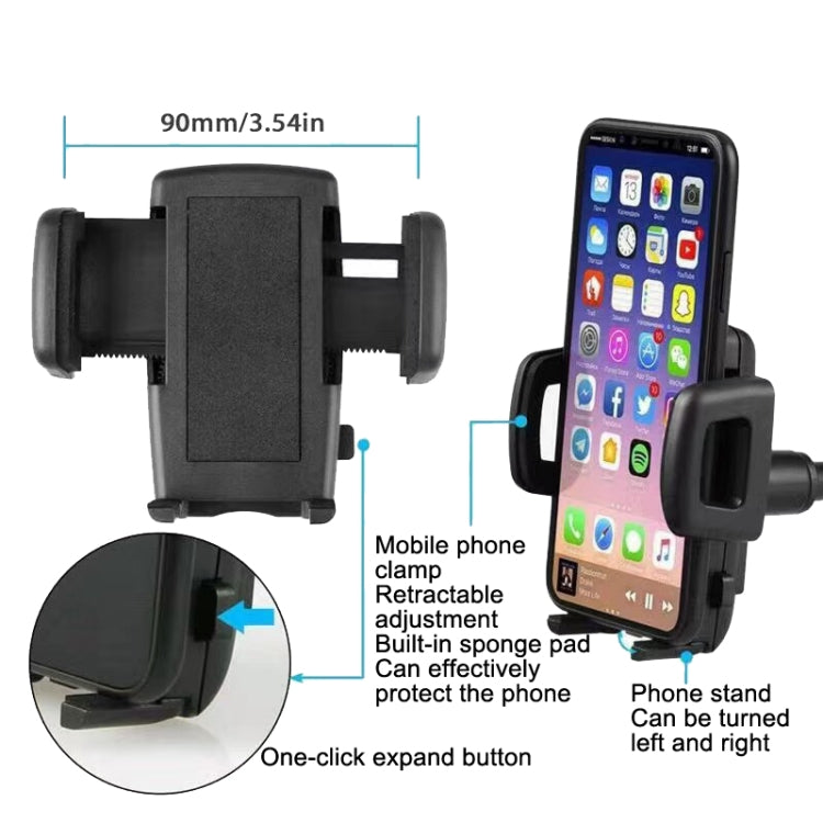 Universal Car Rearview Mirror Phone Holder: Adjustable Clip for Navigation