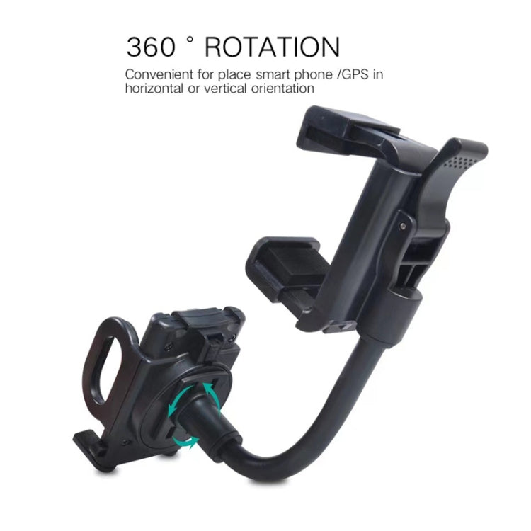 Universal Car Rearview Mirror Phone Holder: Adjustable Clip for Navigation