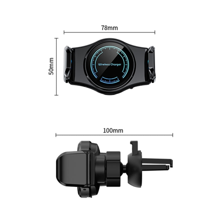 15W Compact Wireless Car Charger with Smart Sensing Holder