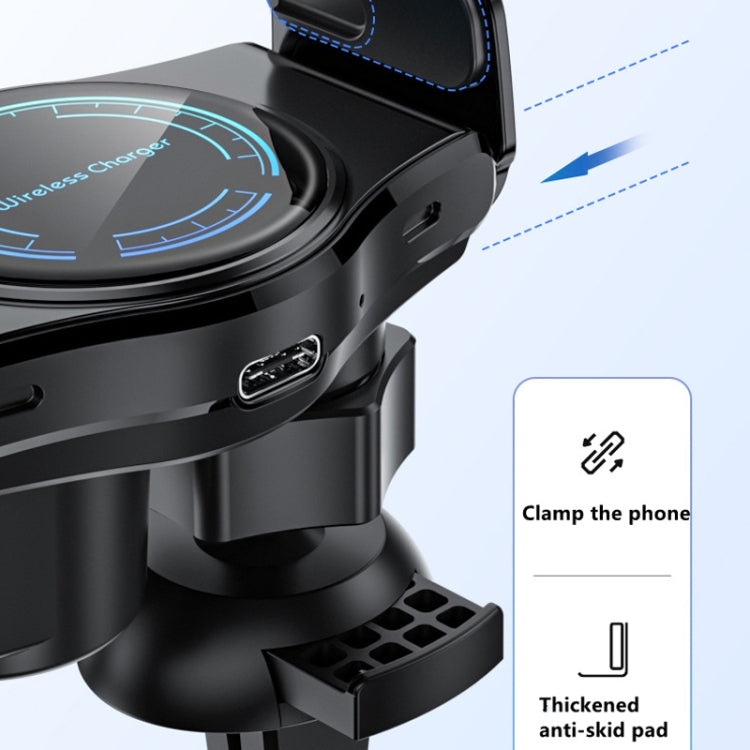 15W Compact Wireless Car Charger with Smart Sensing Holder