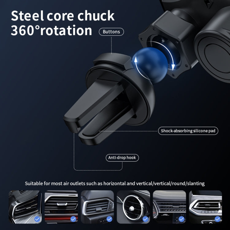 15W Compact Wireless Car Charger with Smart Sensing Holder