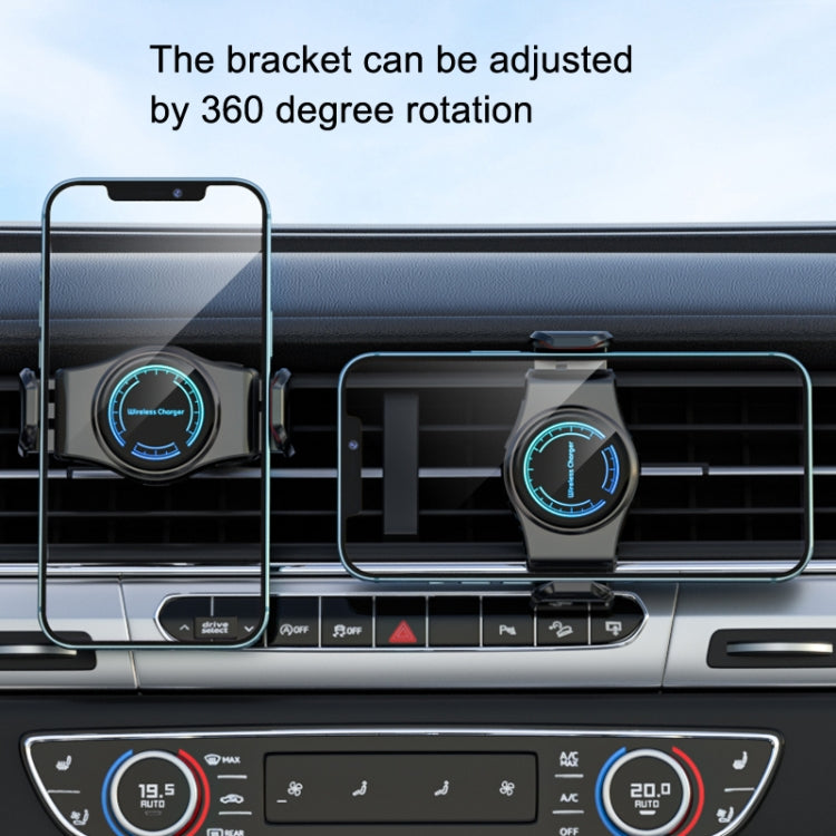 15W Compact Wireless Car Charger with Smart Sensing Holder