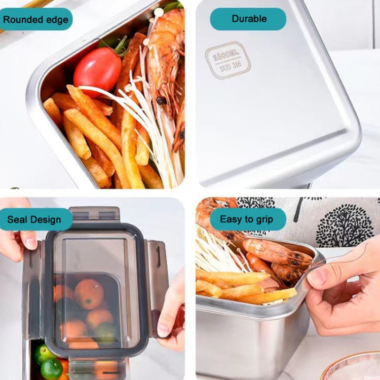 Refrigerator Refrigerated Storage Stainless Steel Airtight Crisper, Capacity: