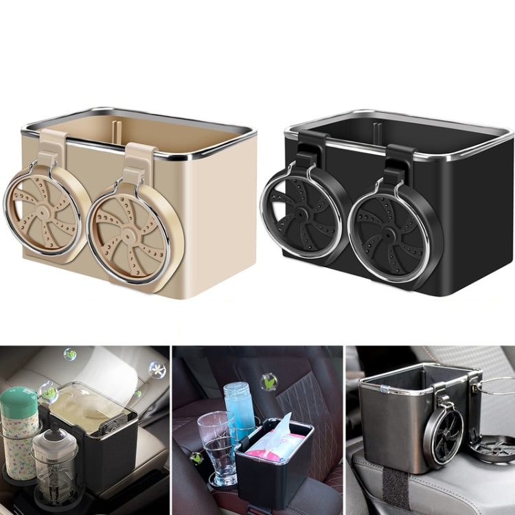 Versatile Car Armrest Storage Box with Cup Holders and Organiser Compartment