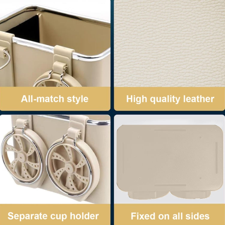 Versatile Car Armrest Storage Box with Cup Holders and Organiser Compartment
