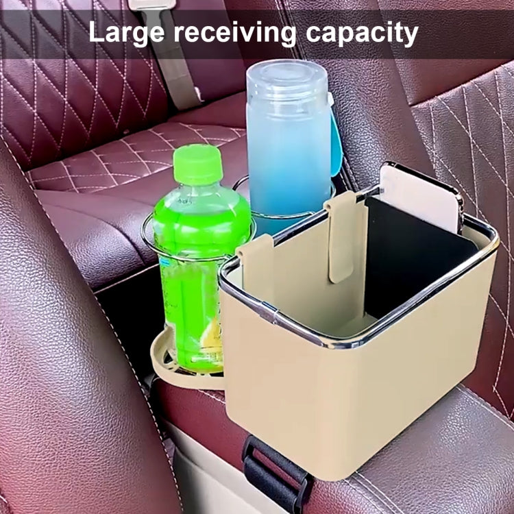 Versatile Car Armrest Storage Box with Cup Holders and Organiser Compartment