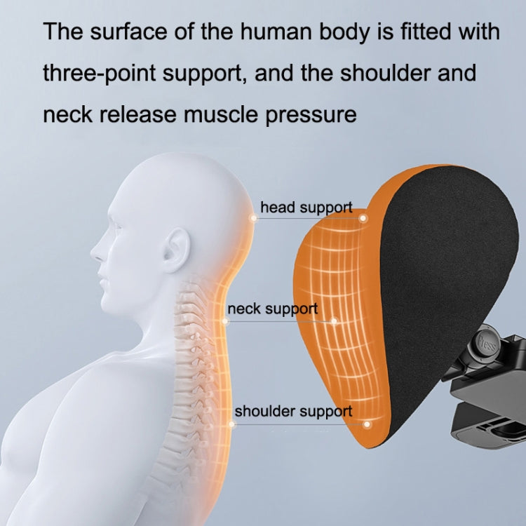 Ergonomic Memory Foam Neck Pillow with Adjustable Car Seat Headrest and Device Holder