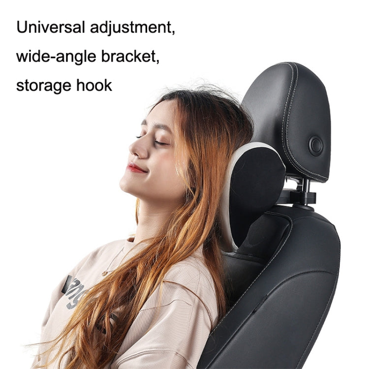 Ergonomic Memory Foam Neck Pillow with Adjustable Car Seat Headrest and Device Holder