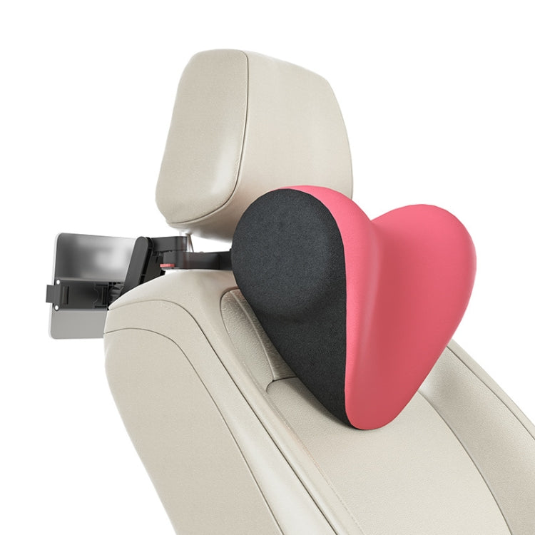 Ergonomic Memory Foam Neck Pillow with Adjustable Car Seat Headrest and Device Holder