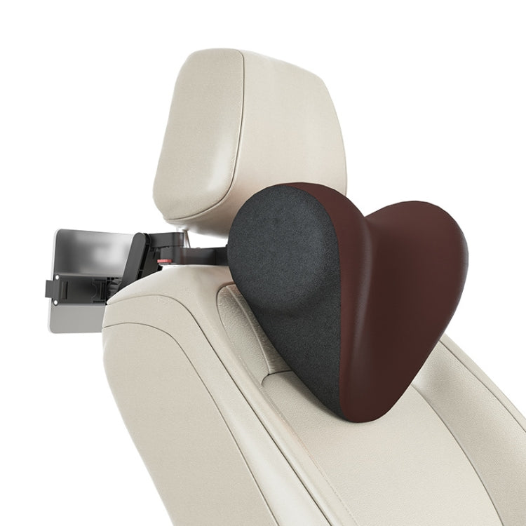 Ergonomic Memory Foam Neck Pillow with Adjustable Car Seat Headrest and Device Holder