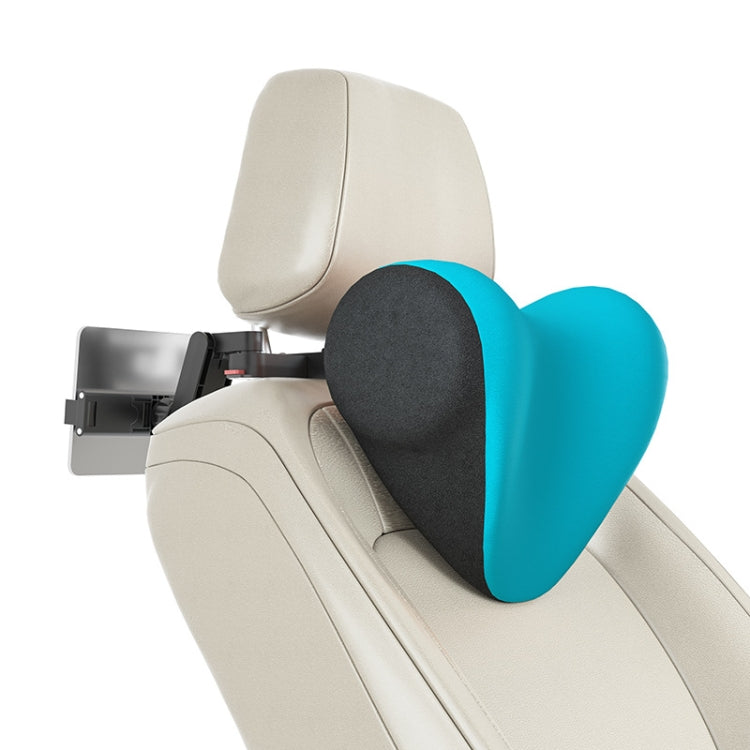 Ergonomic Memory Foam Neck Pillow with Adjustable Car Seat Headrest and Device Holder