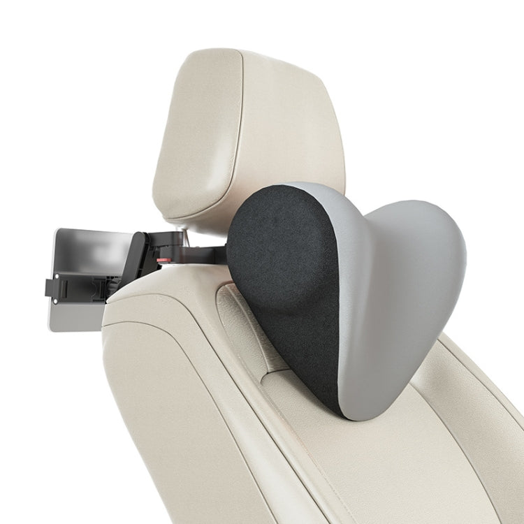 Ergonomic Memory Foam Neck Pillow with Adjustable Car Seat Headrest and Device Holder