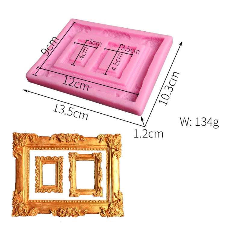 Vintage Photo Frame Liquid Silicone Fondant Mould