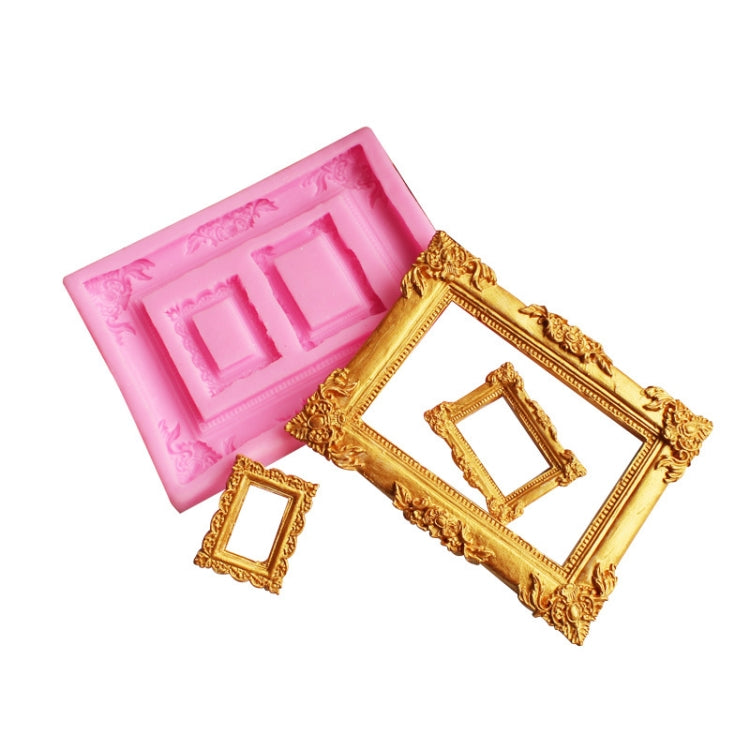 Vintage Photo Frame Liquid Silicone Fondant Mould