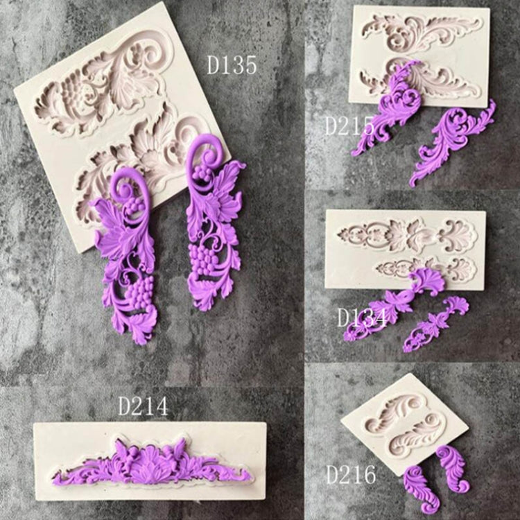 5 PCS Relief Fondant Cake Silicone Mold DIY Chocolate Mold,Style: