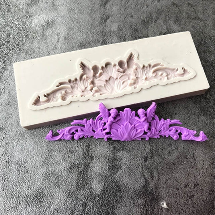 5 PCS Relief Fondant Cake Silicone Mold DIY Chocolate Mold,Style: