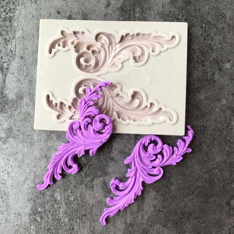 5 PCS Relief Fondant Cake Silicone Mold DIY Chocolate Mold,Style: