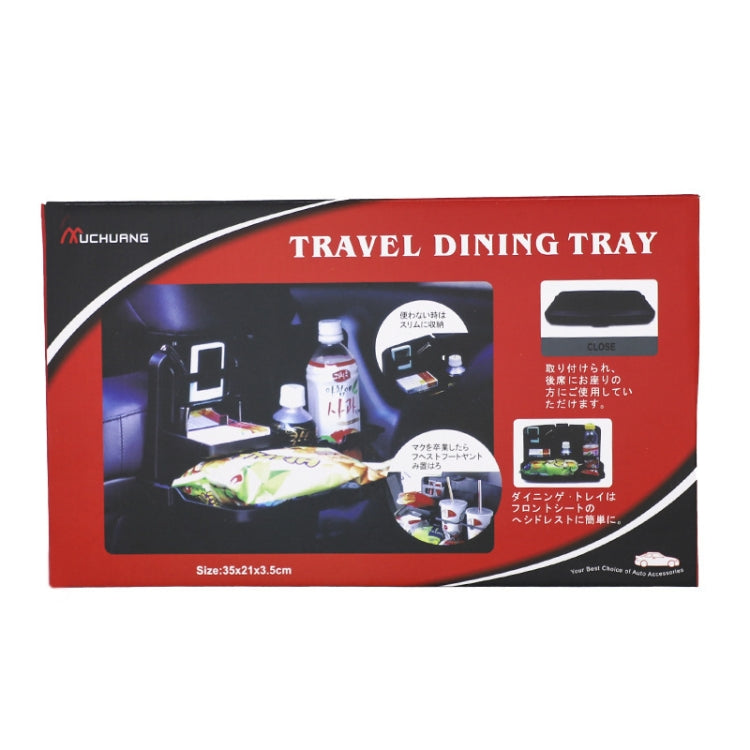 Portable Car Folding Dining Table with Chair Back Support