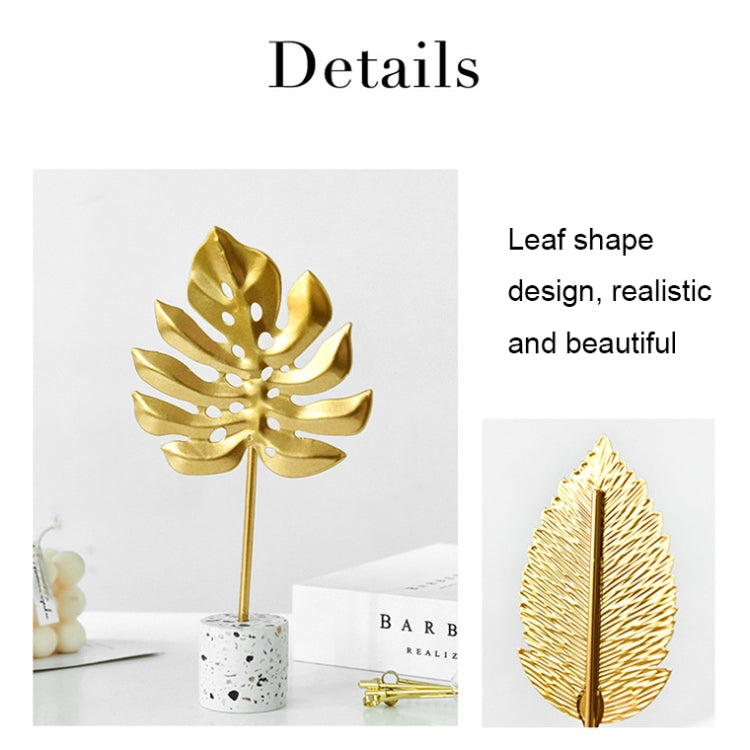 BJ1526 Leaf-shape Wrought Iron Ornament, Size: