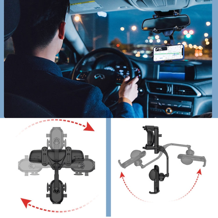 Versatile Rearview Mirror Phone Holder for Cars