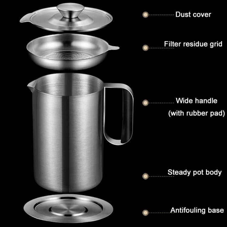 Household 304 Stainless Steel Large Capacity Oil Separator Pot