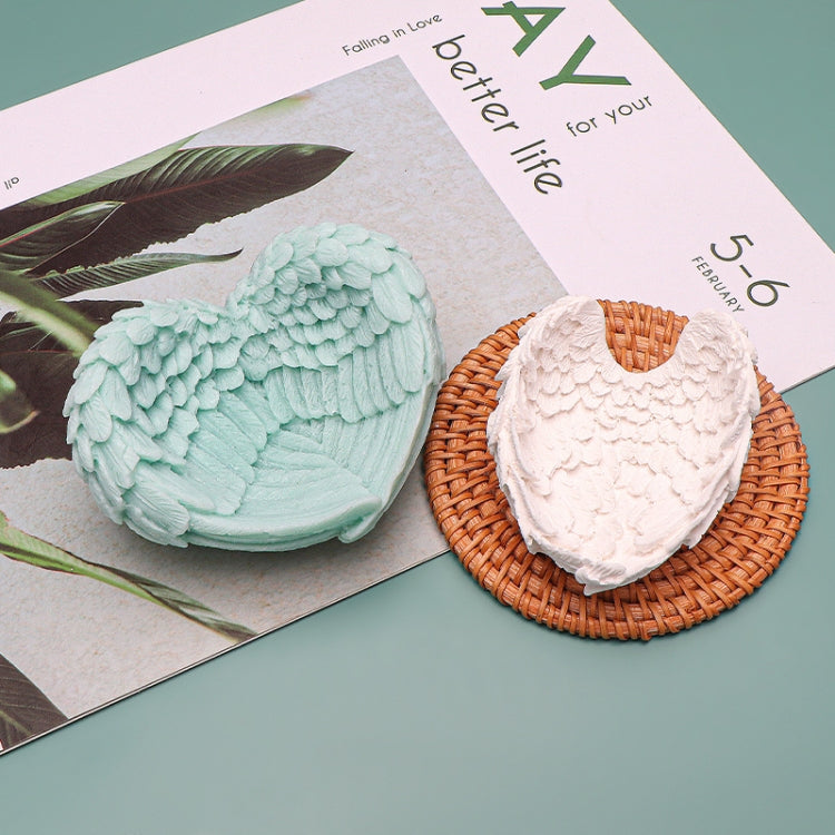 Heart Shaped Angel Wings Silicone Mold Baking Ice Cream Candle Aromatherapy Mold