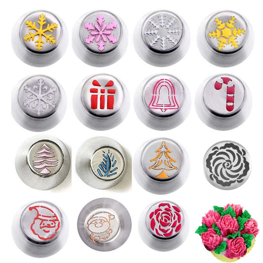 15 In 1 Christmas Themed Piping Cake Baking Kit