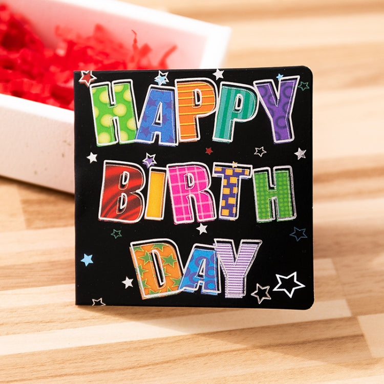10 PCS Square Bronzing Color Print Thanks Greeting Cards