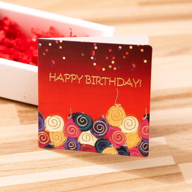 10 PCS Square Bronzing Color Print Thanks Greeting Cards