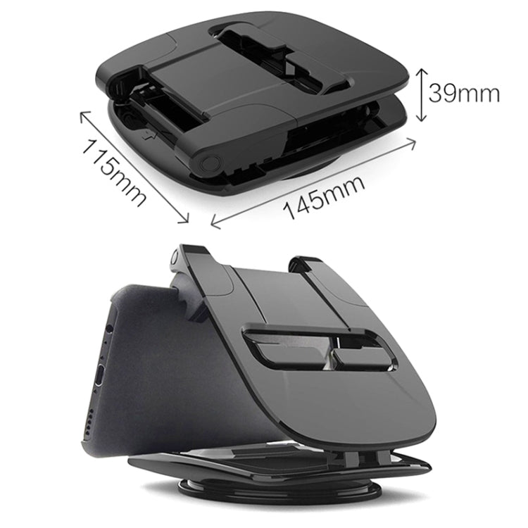 Eco-Friendly 360-Degree Rotating Car Dashboard Phone Holder in Silicone