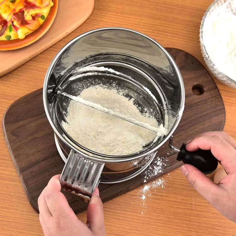 Hand-crank Oblique Flour Sieve Kitchen Baking Tools