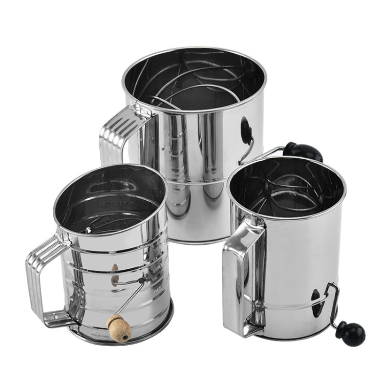 Hand-crank Oblique Flour Sieve Kitchen Baking Tools