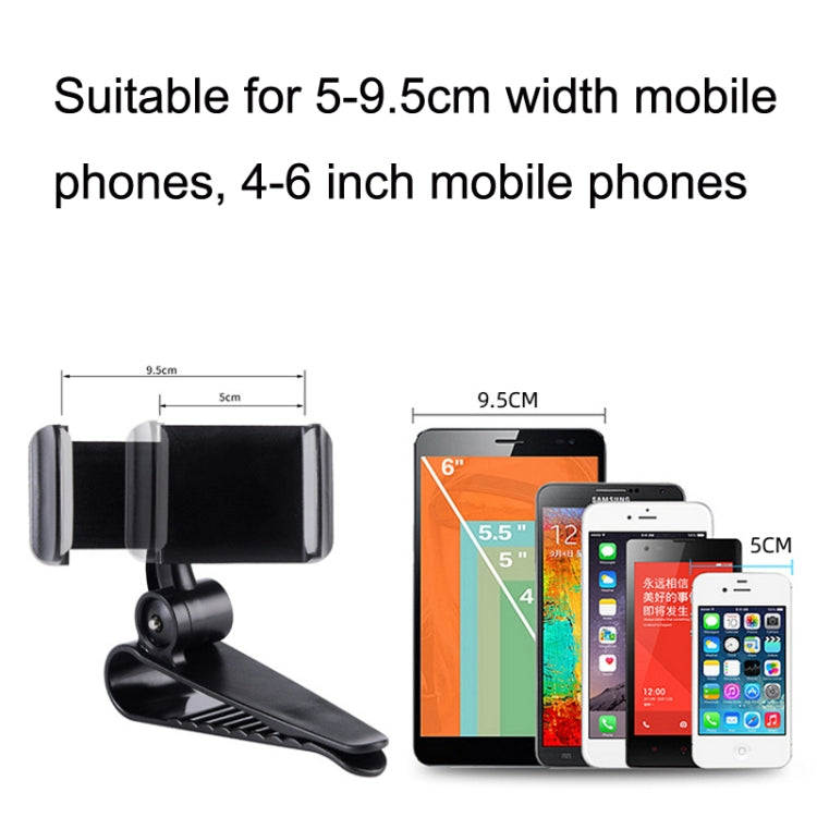 Versatile Car Sun Visor Mobile Phone Holder with 360° Rotation