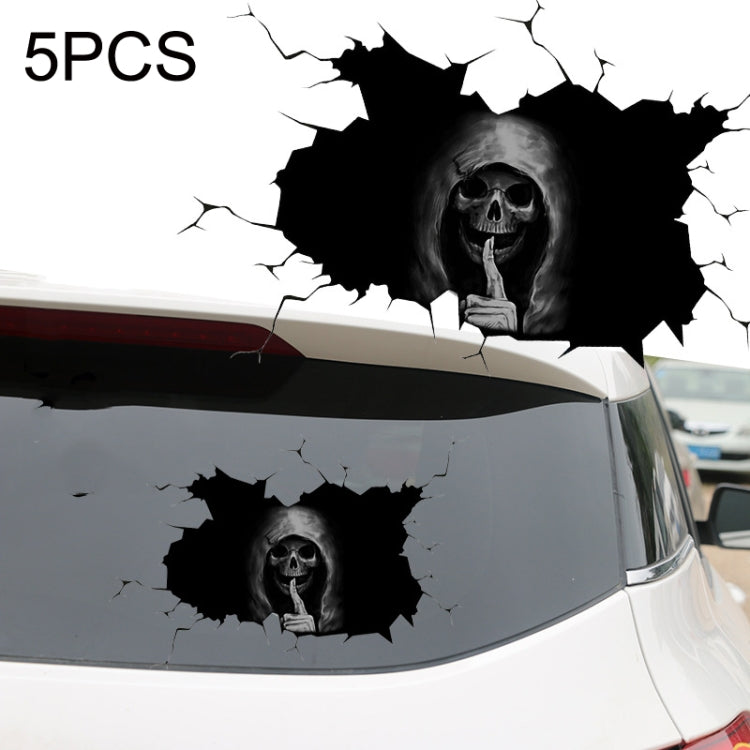 5PCS Halloween Horror Skull Car Window Sticker, Size:, 30x20cm, 40x30cm