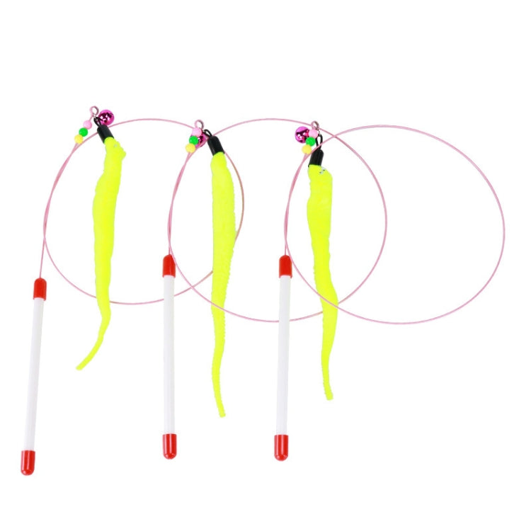 Wire Funny Cat Stick With Bell Cat Toy