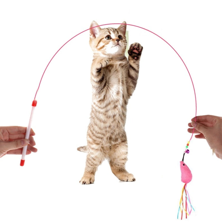 Wire Funny Cat Stick With Bell Cat Toy