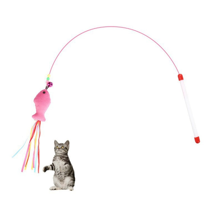 Wire Funny Cat Stick With Bell Cat Toy