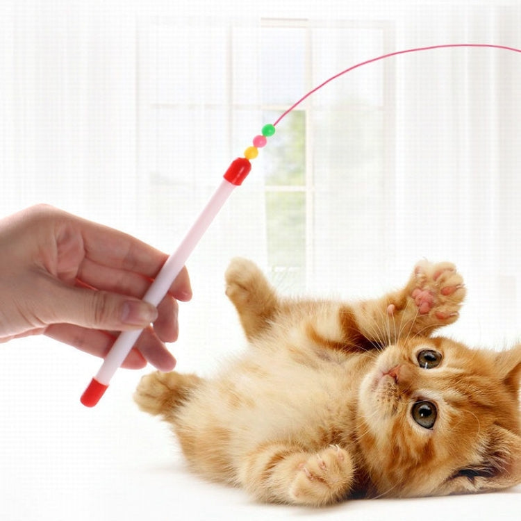 Wire Funny Cat Stick With Bell Cat Toy