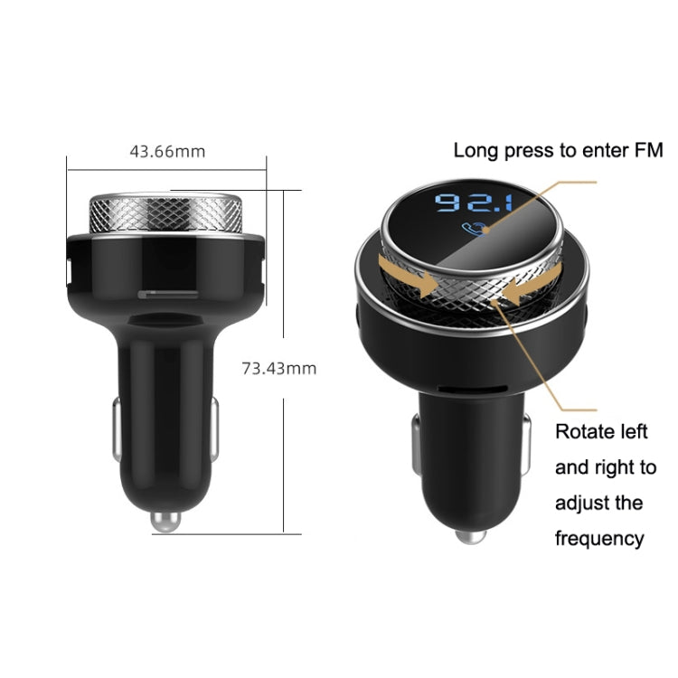 GC-16 Car Bluetooth MP3 Player FM Transmitter QC3.0 Fast Charging Car Charger, GC-16