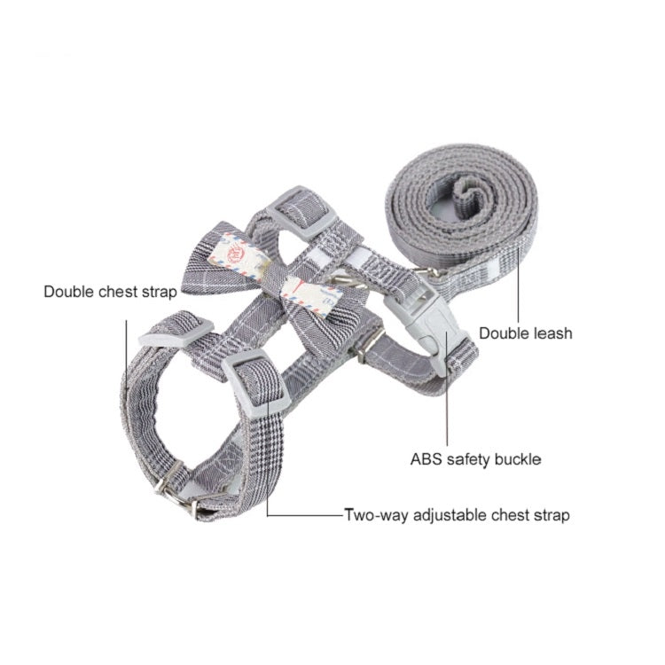 Bow-knot Anti-breakaway Adjustable Cat Leash