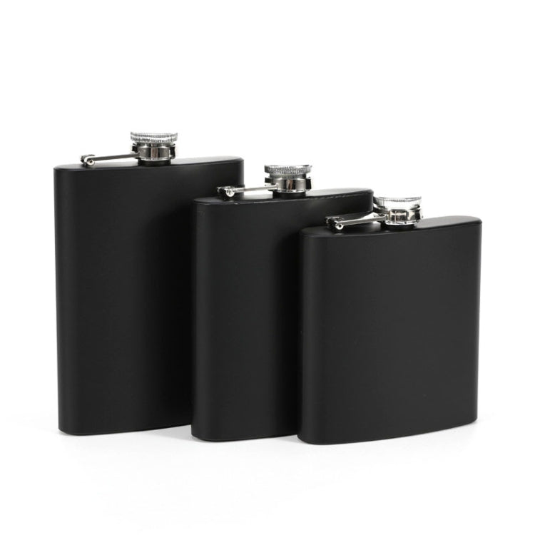 304 Stainless Steel Matte Black Paint Flagon Whiskey Vodka Wine Pot Hip Flask