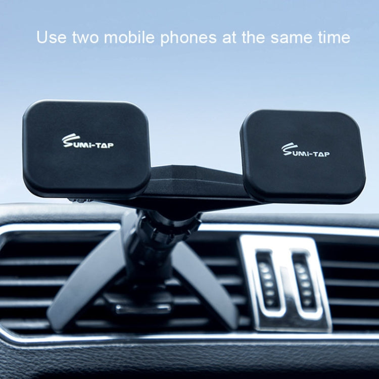 Dual-Head Magnetic Car Phone Holder for Two Devices - SUMITAP STH-S44Y