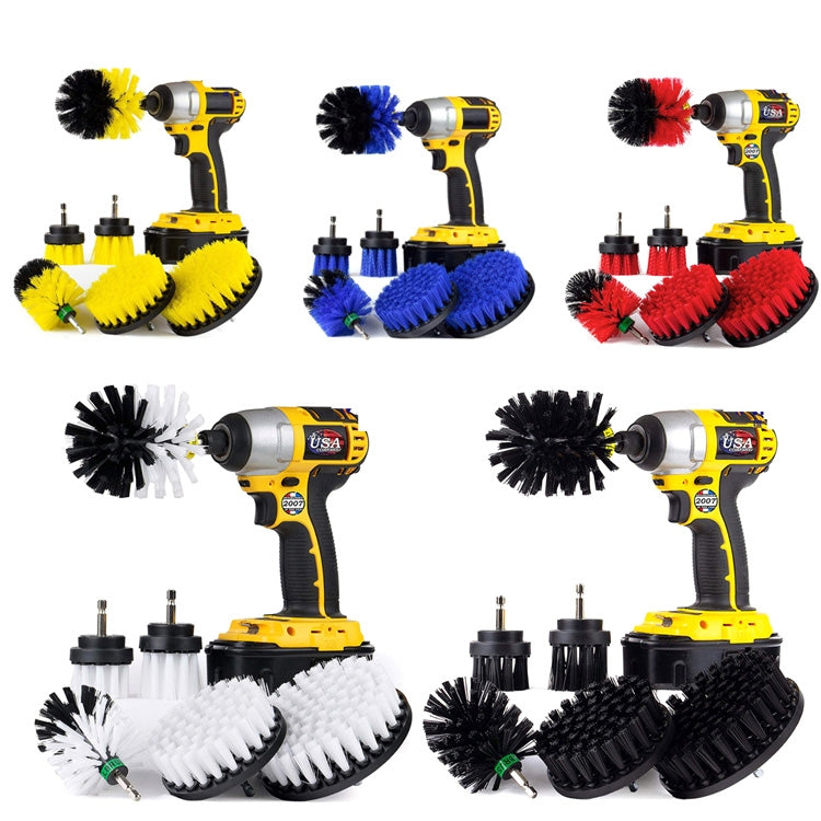 6PCS Electric Drill Head Car Tire Floor Crevice Cleaning Brush, 6 PCS / Set Brush(Yellow), 6 PCS / Set Brush(Blue), 6 PCS / Set Brush(Red), 6 PCS / Set Brush(White), 6 PCS / Set Brush(Black)