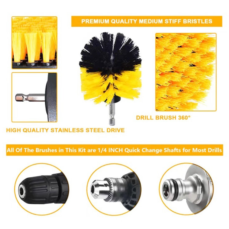 6 PCS / Set Kitchen Bathroom Car Tire Floor Crevice Clean Diamond Brush