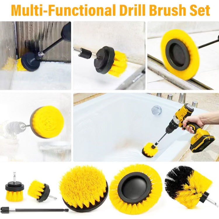 6 PCS / Set Kitchen Bathroom Car Tire Floor Crevice Clean Diamond Brush
