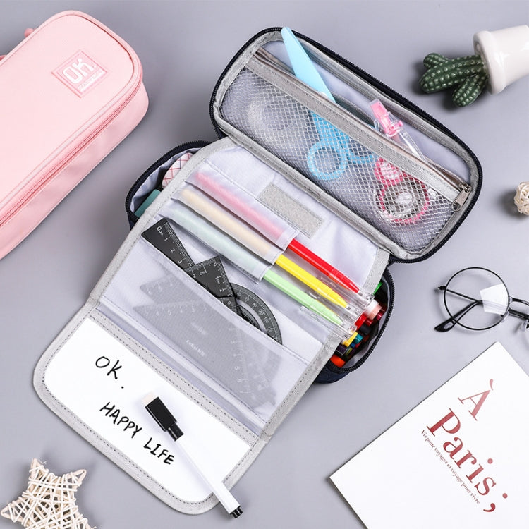 Multifunctional Pencil Case Built-in Writable Whiteboard With 1 Erasable Pen