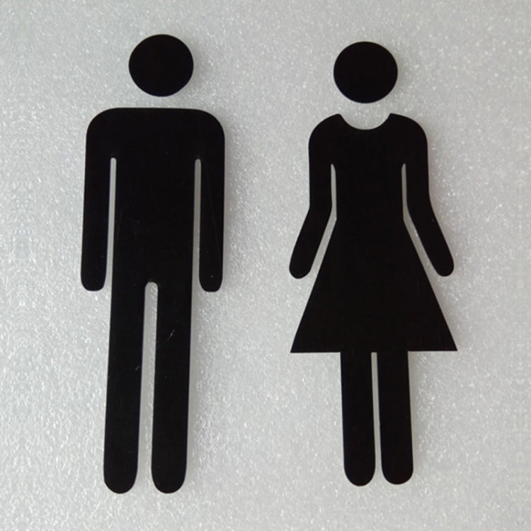 20cm 3D Man & Woman Toilet Sign Decals - 2 PCS WC Door Stickers