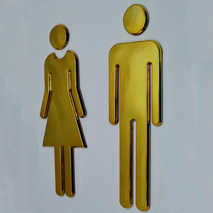 20cm 3D Man & Woman Toilet Sign Decals - 2 PCS WC Door Stickers