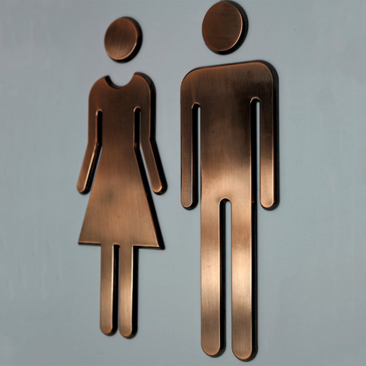20cm 3D Man & Woman Toilet Sign Decals - 2 PCS WC Door Stickers