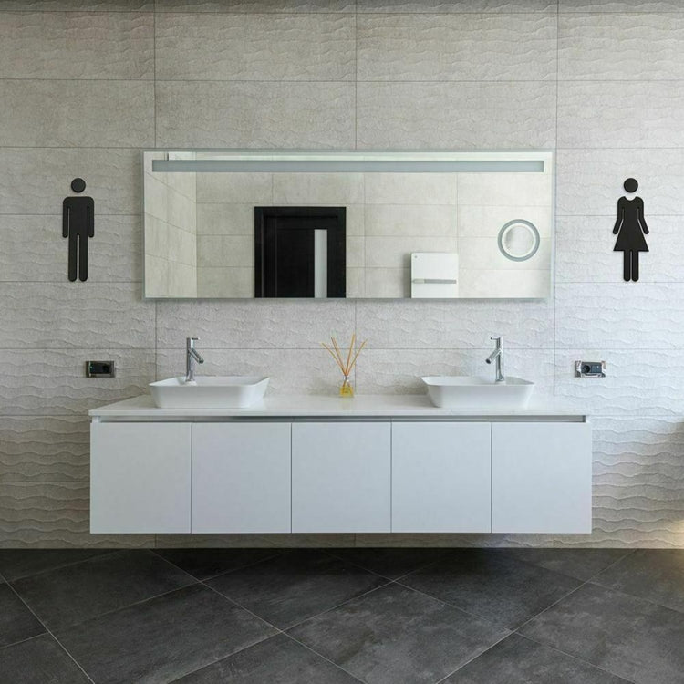 20cm 3D Man & Woman Toilet Sign Decals - 2 PCS WC Door Stickers